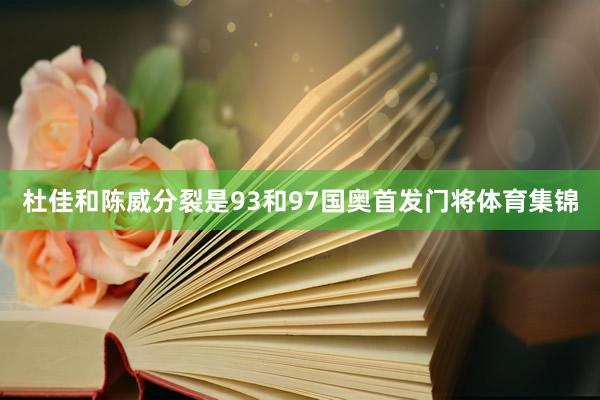 杜佳和陈威分裂是93和97国奥首发门将体育集锦