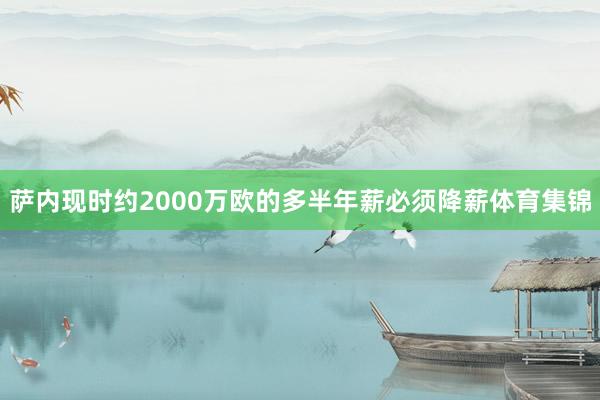 萨内现时约2000万欧的多半年薪必须降薪体育集锦