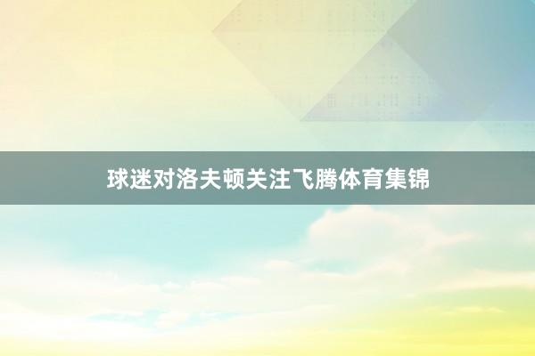 球迷对洛夫顿关注飞腾体育集锦