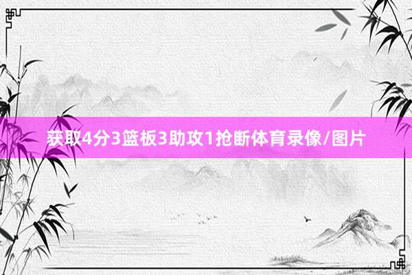 获取4分3篮板3助攻1抢断体育录像/图片