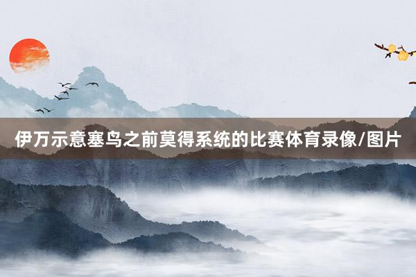 伊万示意塞鸟之前莫得系统的比赛体育录像/图片