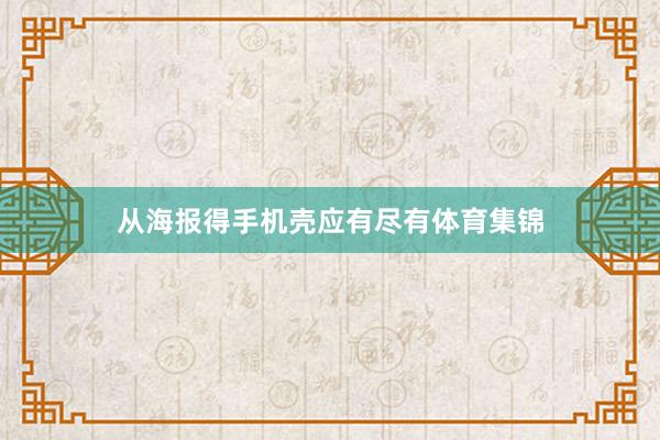 从海报得手机壳应有尽有体育集锦