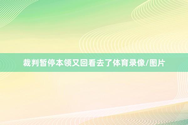 裁判暂停本领又回看去了体育录像/图片