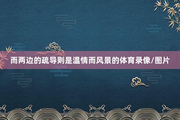 而两边的疏导则是温情而风景的体育录像/图片