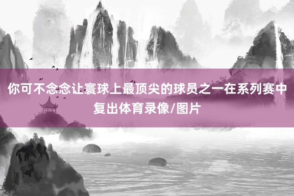 你可不念念让寰球上最顶尖的球员之一在系列赛中复出体育录像/图片