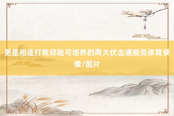 更是相连打败邱贻可培养的两大伏击通顺员体育录像/图片