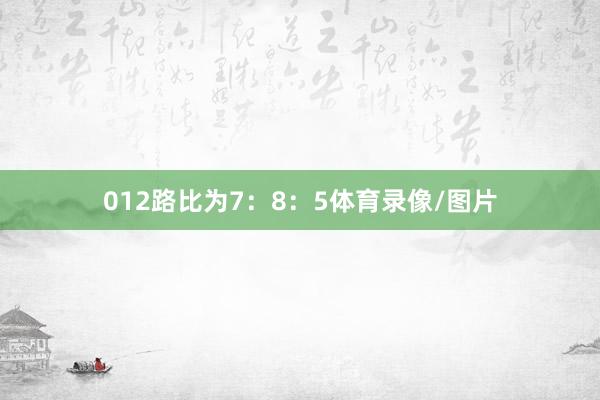 012路比为7：8：5体育录像/图片