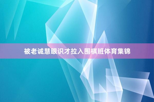 被老诚慧眼识才拉入围棋班体育集锦