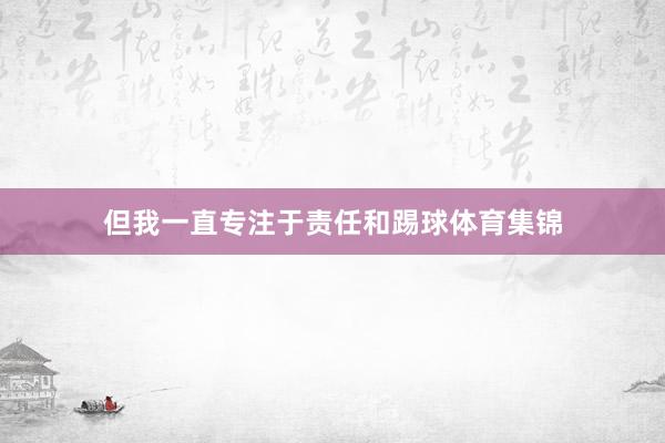 但我一直专注于责任和踢球体育集锦