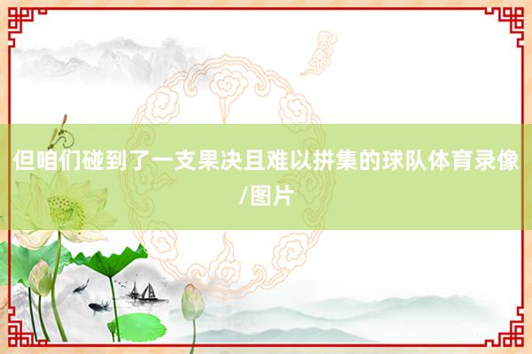 但咱们碰到了一支果决且难以拼集的球队体育录像/图片