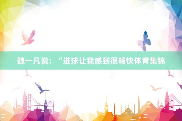 魏一凡说：“进球让我感到很畅快体育集锦