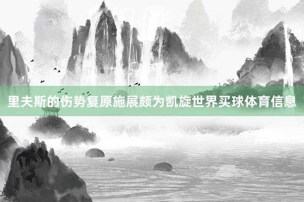 里夫斯的伤势复原施展颇为凯旋世界买球体育信息