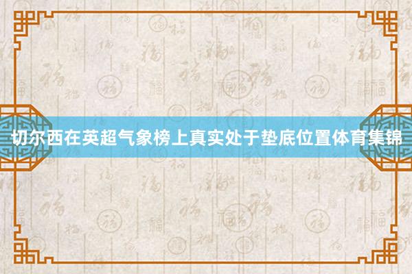 切尔西在英超气象榜上真实处于垫底位置体育集锦