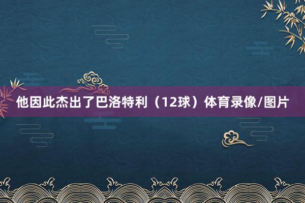 他因此杰出了巴洛特利（12球）体育录像/图片
